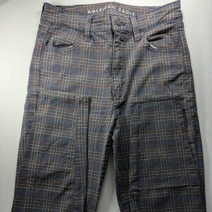 American Eagle Hi-Rise Super Stretch Check Jeggings | Size 0
